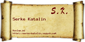 Serke Katalin névjegykártya