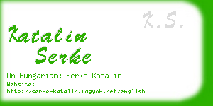 katalin serke business card